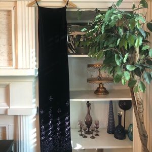 Square Neck Velvet Evening Gown